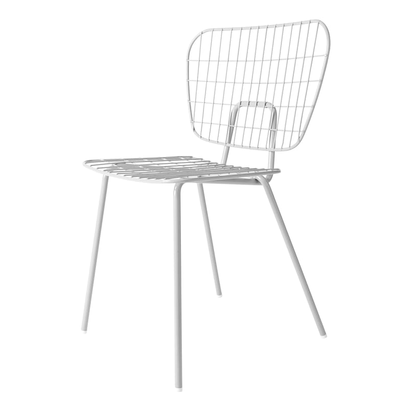 Mobilier - Chaises, fauteuils de salle à manger - Chaise WM String métal blanc - Audo Copenhagen - Blanc - Acier laqué époxy