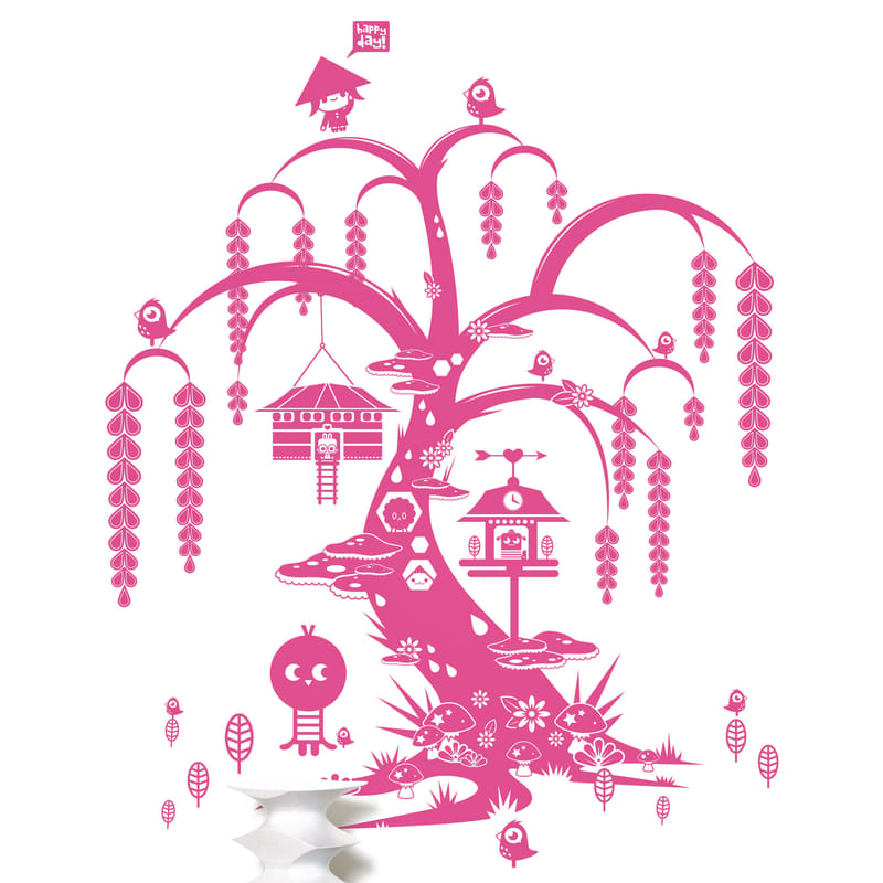 Décoration - Pour les enfants - Sticker Willow tree plastique papier rose - Domestic - Rose - Vinyle
