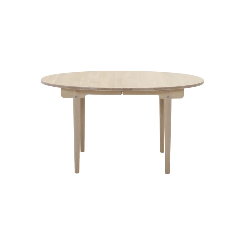 Mobilier - Tables - Table ovale CH337 bois naturel / 115 x 140 cm - Wegner, 1962 / Possibilité d\'insérer 2 rallonges - CARL HANSEN & SON - Table / Chêne savonné - Chêne massif savonné