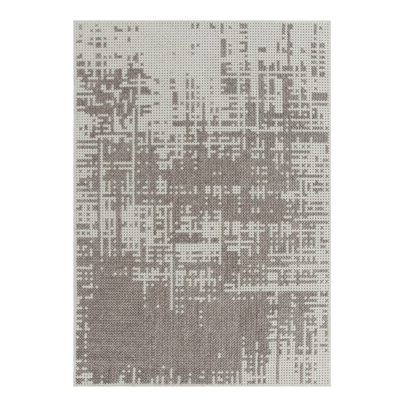 Interni - Tappeti - Tappeto Abstract / 170 x 240 cm - Gan - Beige / grigio - Feltro, Lana