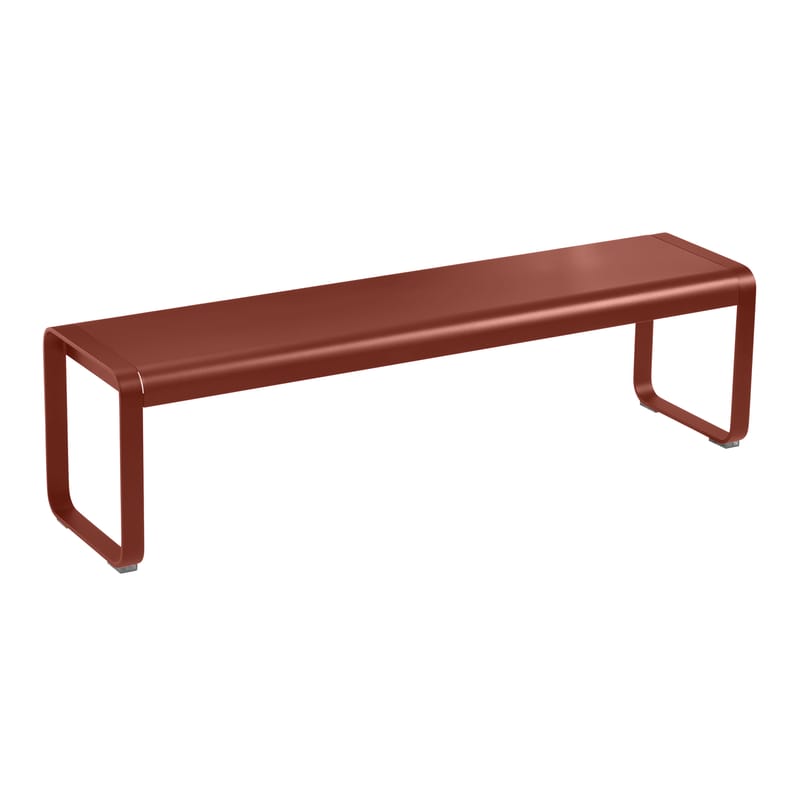 Mobilier - Bancs - Banc Bellevie métal rouge marron / L 161 cm - 4 places - Fermob - Ocre rouge - Acier, Aluminium