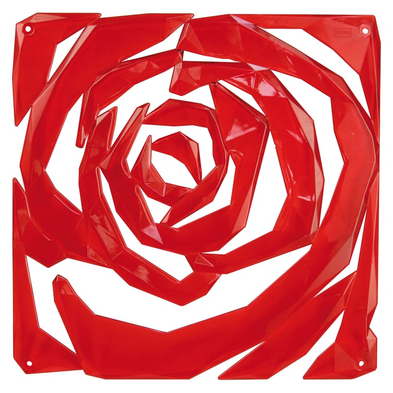 Mobilier - Paravents, séparations - Cloison Romance plastique rouge / Set de 4 - Crochets inclus - Koziol - Rouge transparent - Polycarbonate