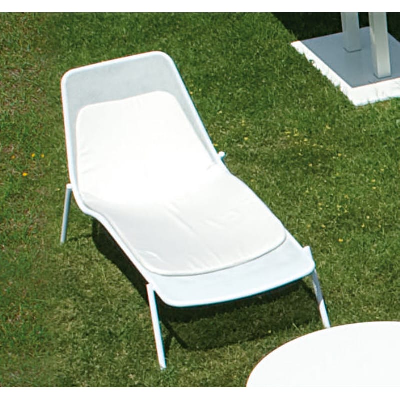 Jardin - Poufs, coussins & tapis d\'extérieur - Coussin pour chaise longue  tissu gris Round - Emu - Coussin Gris - Tissu