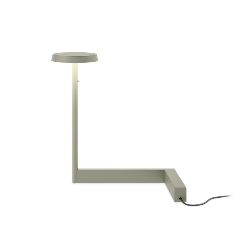 Luminaire - Lampes de table - Lampe de table Flat LED métal vert / Ø 11 x H 30 cm - Vibia - Vert - Acier, Aluminium