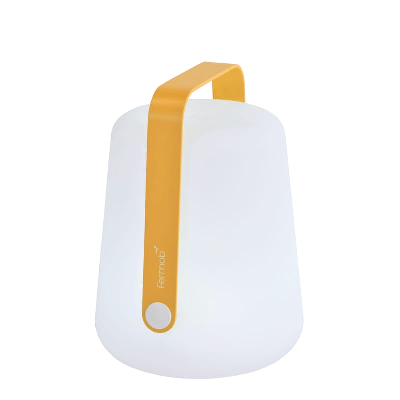 Luminaire - Lampes de table - Lampe extérieur sans fil rechargeable Balad Small LED métal plastique jaune / H 25 cm -  USB - Fermob - Miel - Aluminium, Polyéthylène