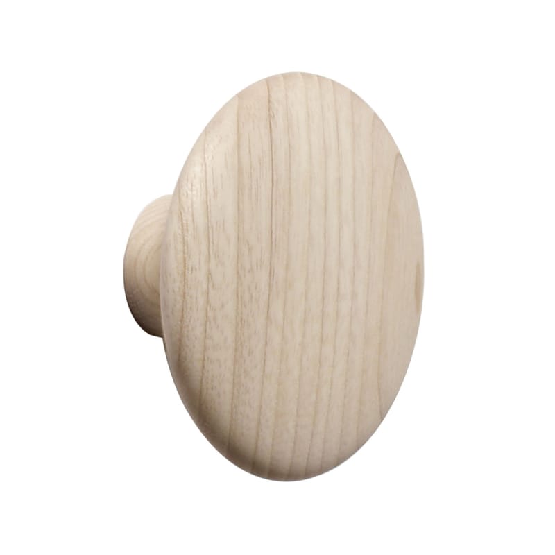 Décoration - Portemanteaux et patères - Patère The Dots Wood / Medium - Ø 13 cm - Muuto - Frêne naturel - Frêne naturel