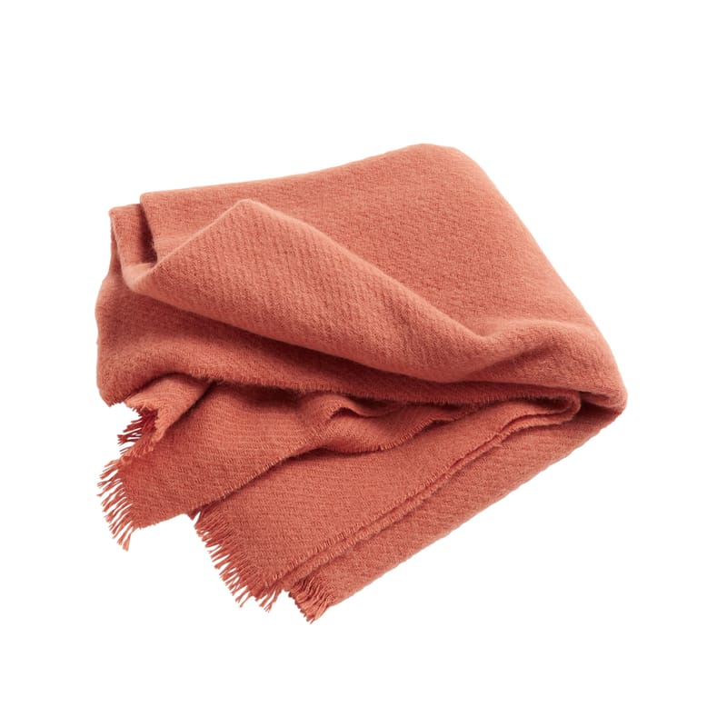 Décoration - Textile - Plaid Mono tissu orange / 130 x 180 cm - Laine - Hay - Orange - Laine