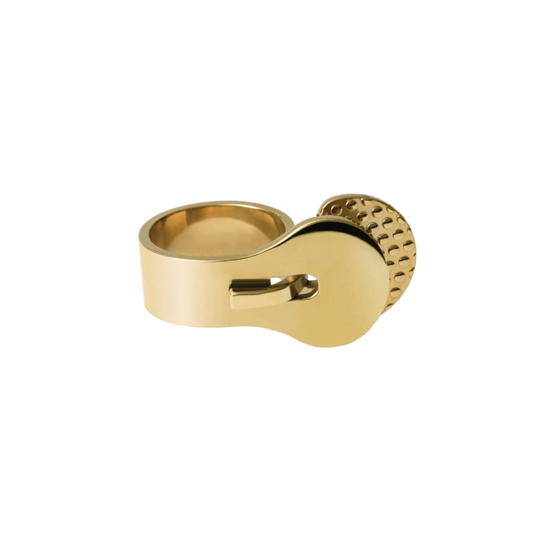 Accessoires - Schmuck - Ring Venusia - Trama gold metall / Medium - Alessi - Medium / Goldfarben - PVD-beschichteter Stahl