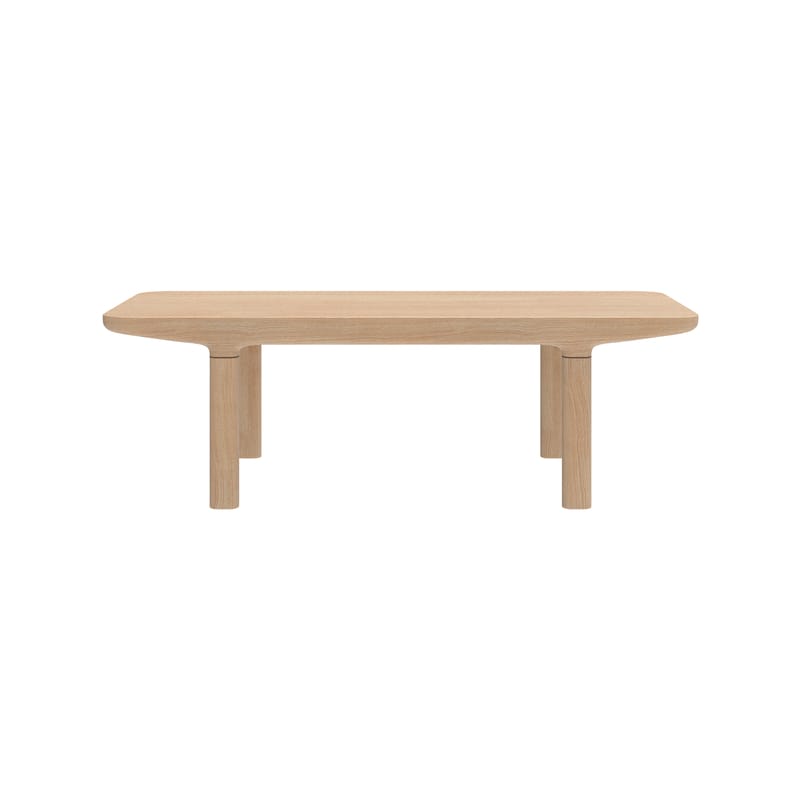 Mobilier - Tables basses - Table basse Camille bois naturel / 120 x 50 x H 38,5 cm - Hartô - H 38,5 cm / Chêne - Chêne massif, MDF plaqué chêne
