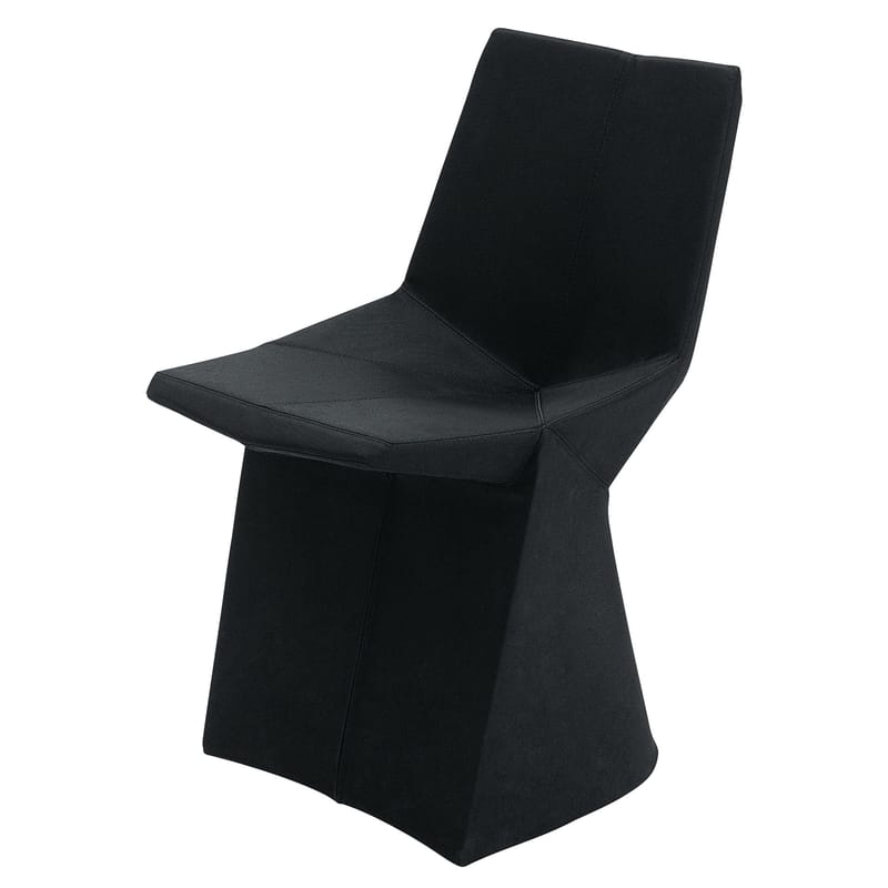 Mobilier - Chaises, fauteuils de salle à manger - Chaise rembourrée Mars tissu noir - ClassiCon - Tissu noir - Acier, Laine, Ouate de polyester