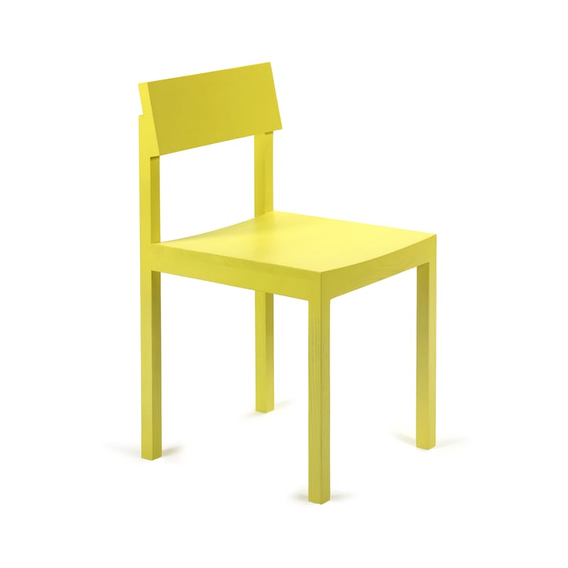 Mobilier - Chaises, fauteuils de salle à manger - Chaise Silent bois jaune - valerie objects - Jaune soleil - Frêne