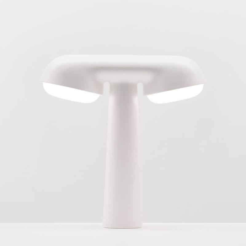 Luminaire - Lampes de table - Lampe de table Lampe TGV métal blanc / Coéditée Moustache & SNCF - Moustache - Blanc - Aluminium, Polycarbonate
