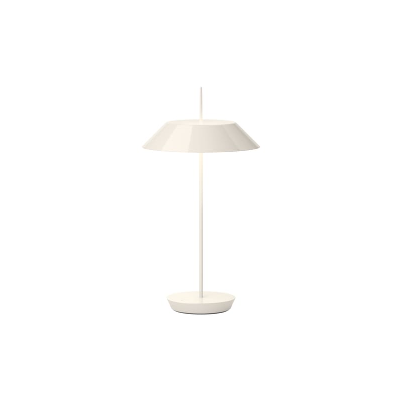 Luminaire - Lampes de table - Lampe sans fil rechargeable Mayfair MINI LED plastique blanc / H 38 cm - Vibia - Blanc chaud - Acier inoxydable, Polycarbonate