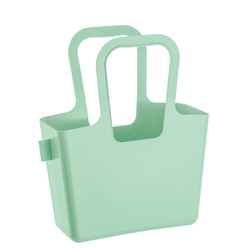 Décoration - Pour les enfants - Panier Taschelino plastique vert / L 33 x H 38 cm - Koziol - Vert menthe - Plastique