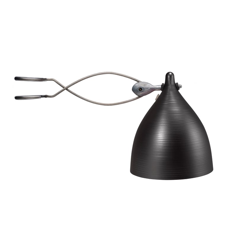 Luminaire - Lampes de table - Spot à pince Cornette métal noir / version unie - Tsé-Tsé - Noir uni - Aluminium anodisé peint