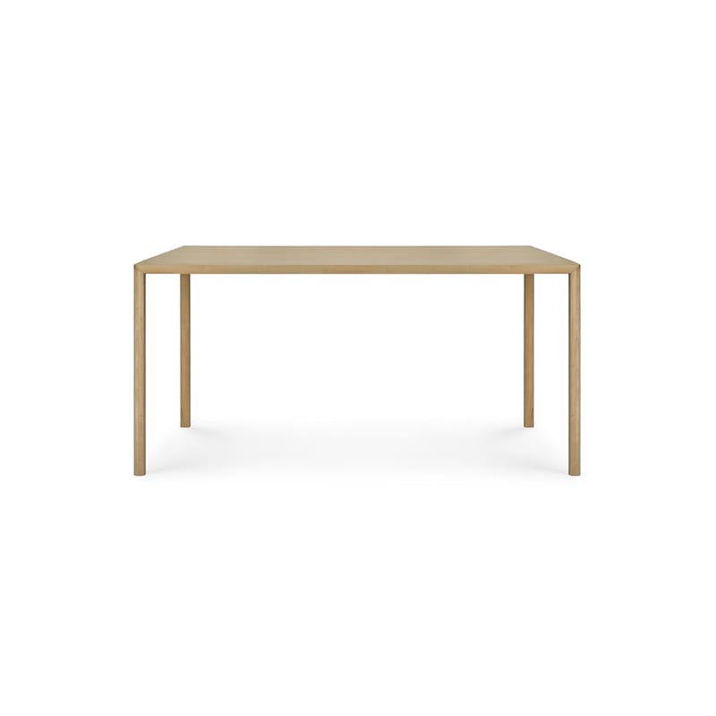 Mobilier - Tables - Table rectangulaire Air bois naturel / 160 x 80 cm - 6 personnes / Chêne - Ethnicraft - L 160 cm / Chêne - Chêne massif, Placage de chêne