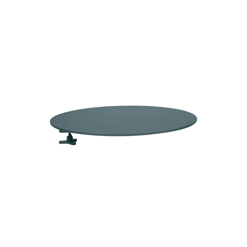 Jardin - Tables basses de jardin - Accessoire  métal gris Tablette d\'accoudoir / Ø 36 cm - Pour fauteuils & canapés BELLEVIE - Fermob - Gris orage - Aluminium