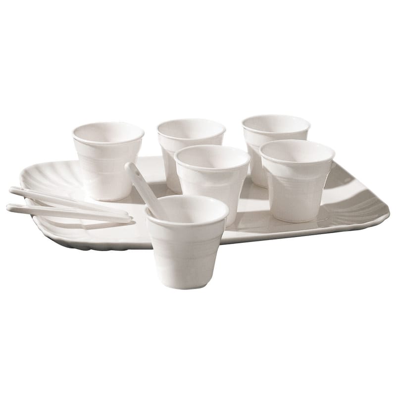 Table et cuisine - Tasses et mugs - Service à café Estetico Quotidiano céramique blanc / Pour 6 personnes - Seletti - Pour 6 personnes /  Blanc - Porcelaine