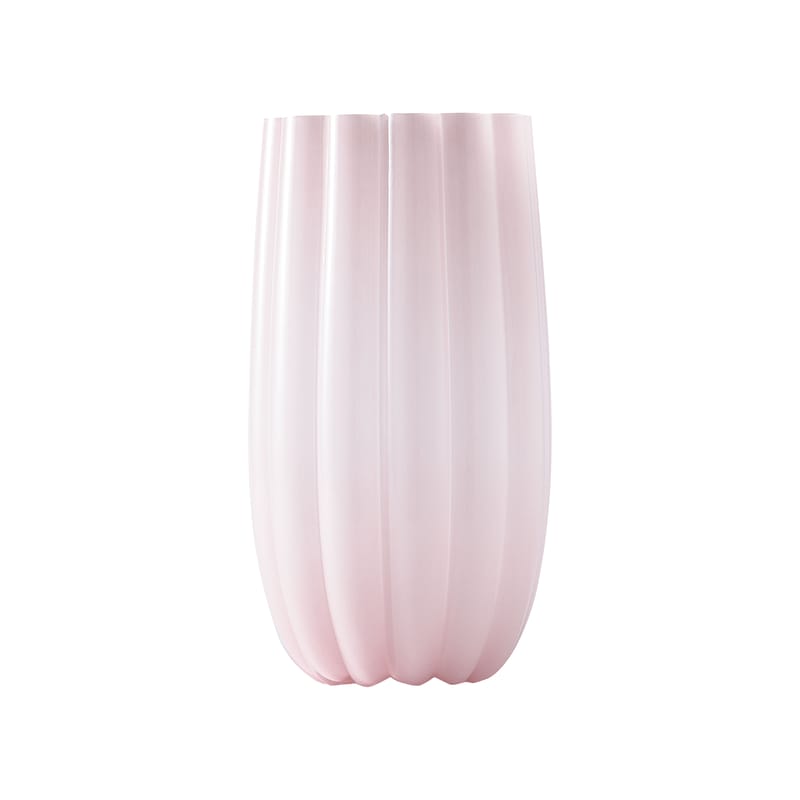 Décoration - Vases - Vase Melon Large verre rose / Ø 20,5 x H 38 cm - Pols Potten - Rose pâle - Verre peint
