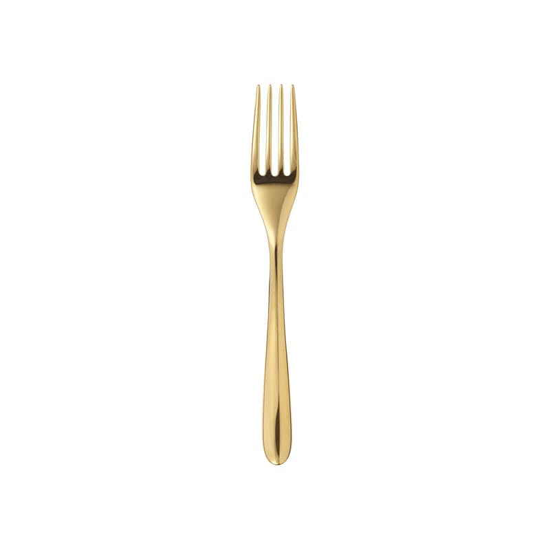 Tableware - Cutlery - L\'âme de Christofle Dessert fork metal gold - Christofle - Dessert fork / Gold - PVD steel