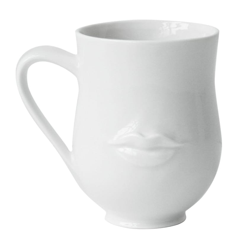 Table et cuisine - Tasses et mugs - Mug Mr. & Mrs. Muse céramique blanc / Décor en relief - Jonathan Adler - Mr. & Mrs - Porcelaine