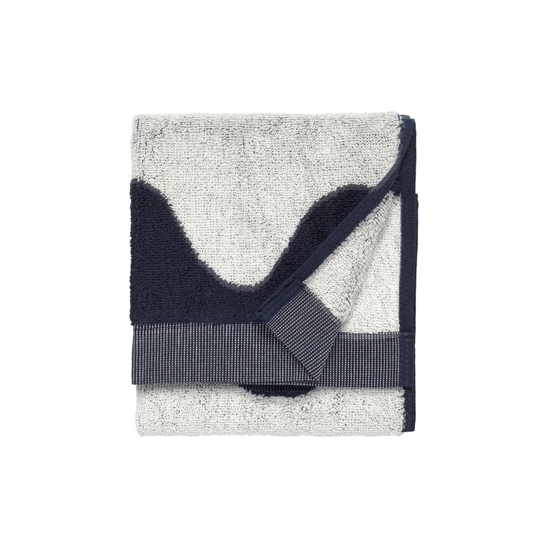 Tendances - Petits prix - Serviette de toilette Lokki tissu bleu / 30 x 50 cm - Marimekko - Lokki / Bleu foncé - Coton