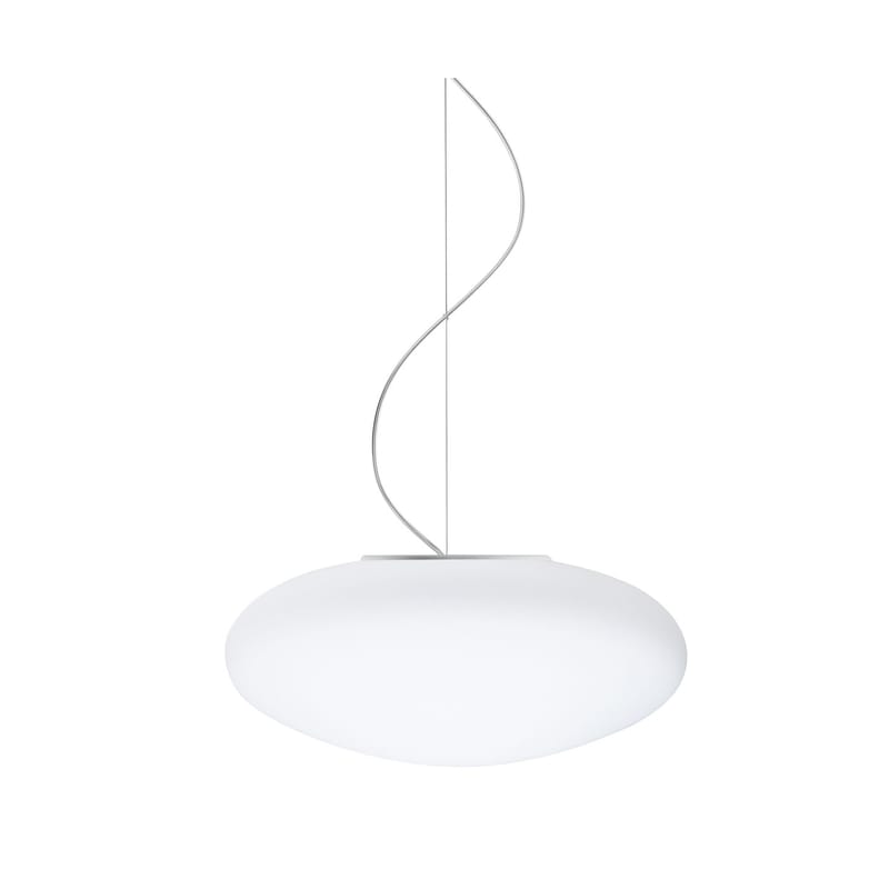 Illuminazione - Lampadari - Sospensione White LED vetro bianco / Ø 42 cm - Fabbian - Bianco - vetro soffiato