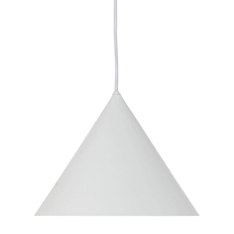 Luminaire - Suspensions - Suspension Benjamin XL métal blanc / Ø 46 x H 35 cm - Frandsen - Blanc mat - Métal peint