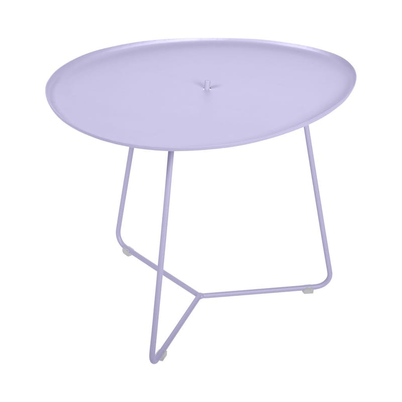 Mobilier - Tables basses - Table basse Cocotte métal violet / L 55 x H 43,5 cm - Plateau amovible - Fermob - Guimauve - Acier, Aluminium