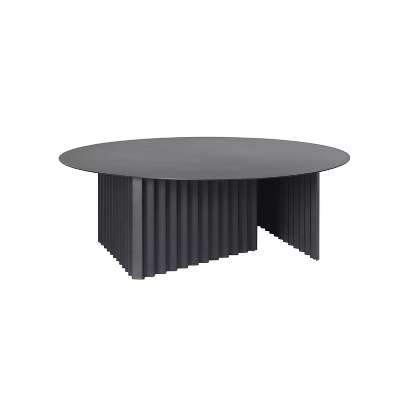 Mobilier - Tables basses - Table basse Plec métal noir / Ø 90 x H 32 cm - RS BARCELONA - Noir - Acier