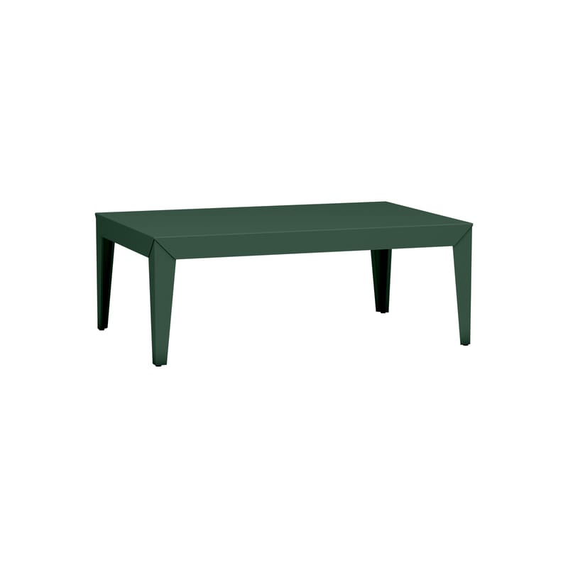 Mobilier - Tables basses - Table basse Zef OUTDOOR métal vert / 120 x 80 cm - Matière Grise - Olive - Aluminium
