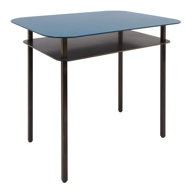 Mobilier - Tables basses - Table d\'appoint Kara métal bleu noir / 60 x 44 cm - Maison Sarah Lavoine - Bleu Sarah - Acier brut thermolaqué