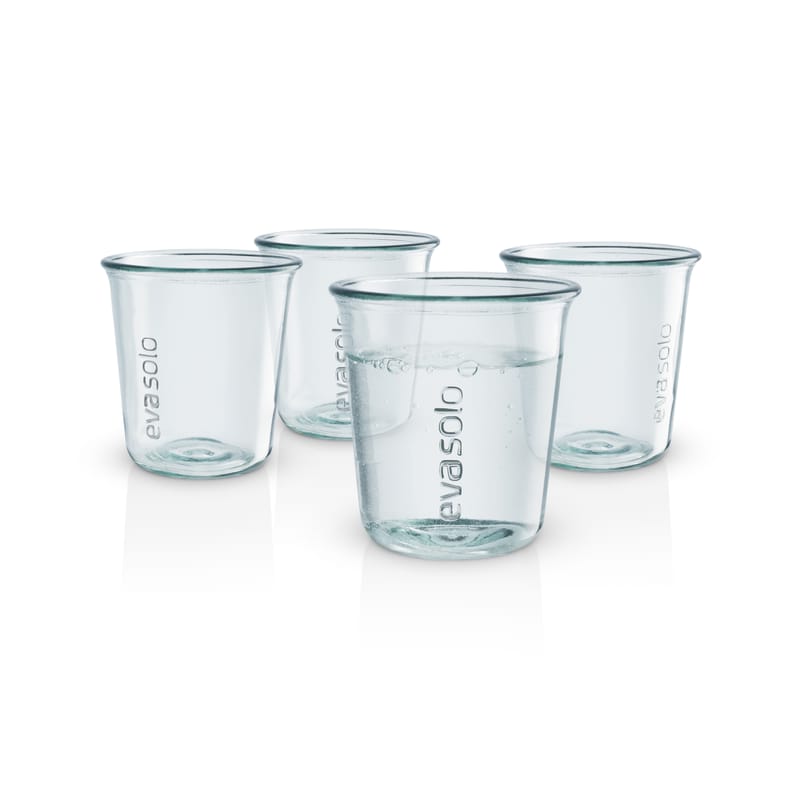Table et cuisine - Verres  - Verre Recycled verre transparent / Set de 4 - 25 cl / Verre recyclé - Eva Solo - Transparent - Verre recyclé