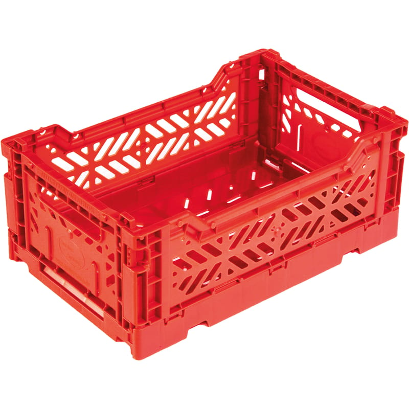 Accessoires - Accessoires bureau - Casier de rangement Mini Box plastique rouge / pliable L 26,5 cm - AYKASA - Rouge - Polypropylène