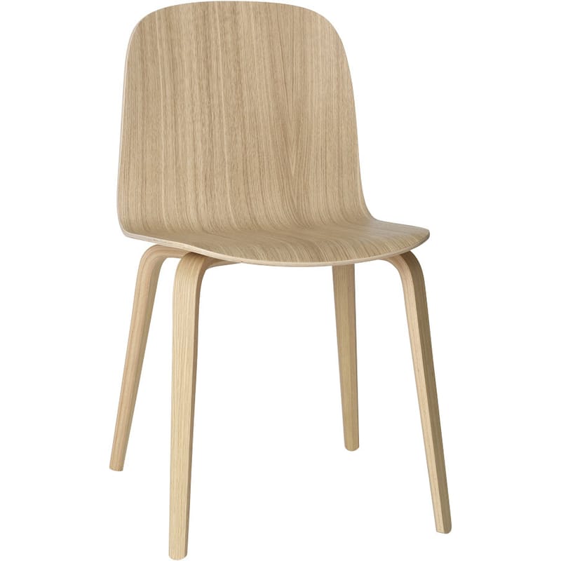 Mobilier - Chaises, fauteuils de salle à manger - Chaise Visu bois naturel / Pieds bois - Muuto - Chêne naturel - Contreplaqué de chêne