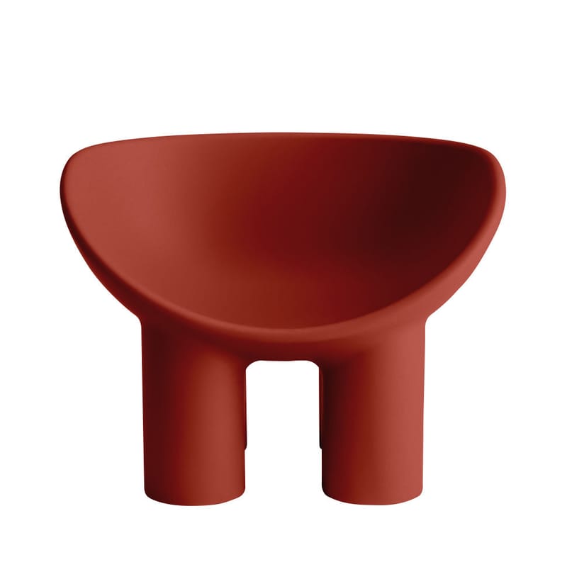 Mobilier - Fauteuils - Fauteuil Roly Poly plastique rouge / Faye Toogood, 2018 - Driade - Rouge - Polyéthylène