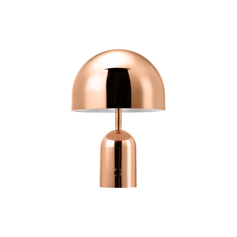 Luminaire - Lampes de table - Lampe sans fil rechargeable Bell Portable LED métal cuivre / H 28 cm - Tom Dixon - Cuivre - Acier