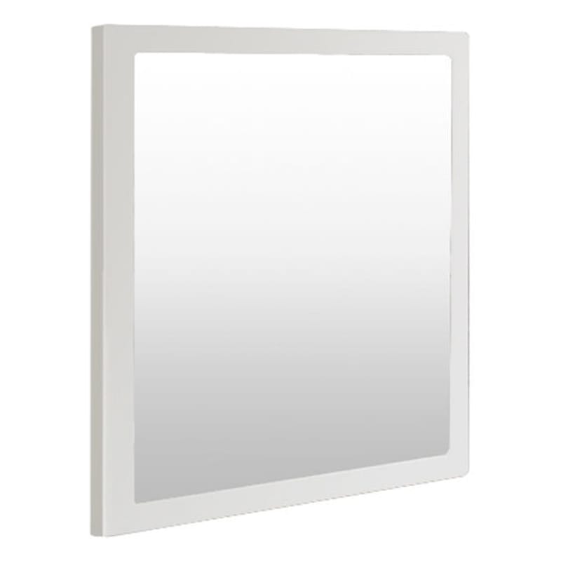 Mobilier - Miroirs - Miroir mural Little Frame métal blanc miroir / 90 x 90 cm - Zeus - Blanc demi-opaque - Tôle d’acier naturelle