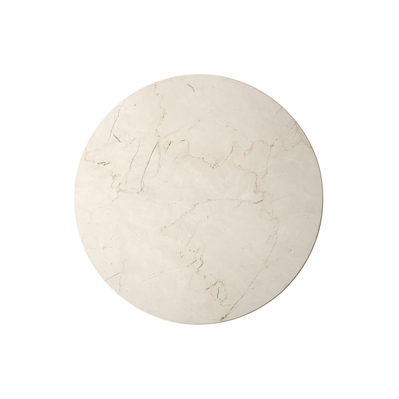 Mobilier - Tables basses - Plateau  pierre blanc beige marbre / Pour table Androgyne - Audo Copenhagen - Plateau / Marbre ivoire - Marbre