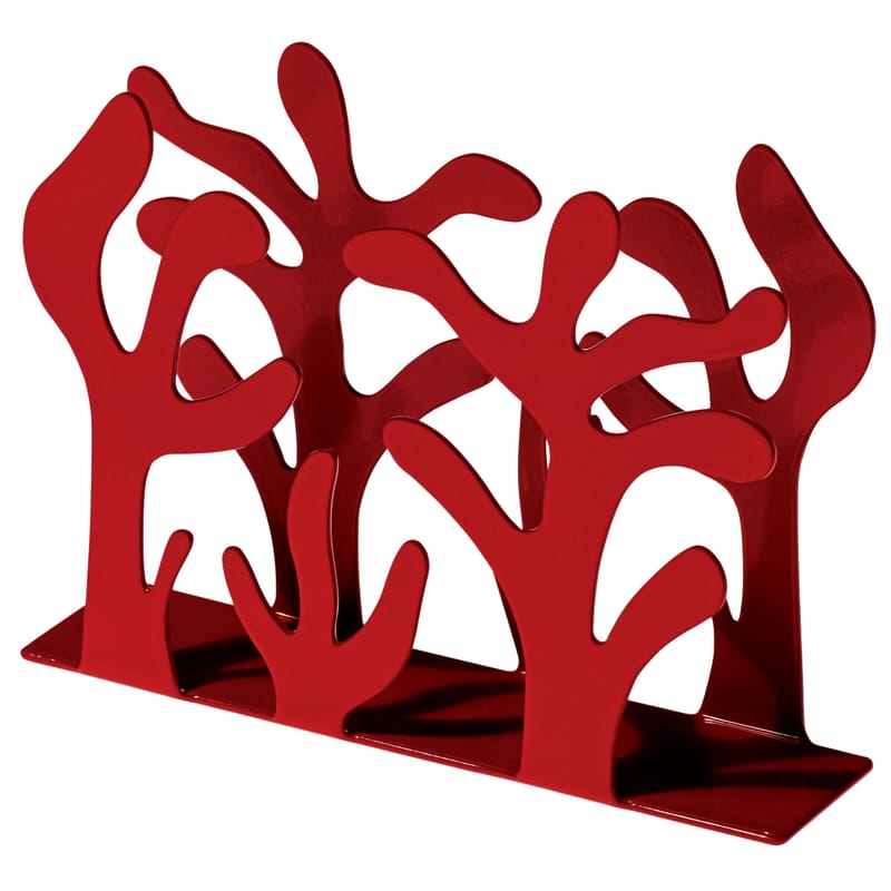 Tisch und Küche - Einfach praktisch - Serviettenhalter Mediterraneo metall rot - Alessi - Rot - Stahl