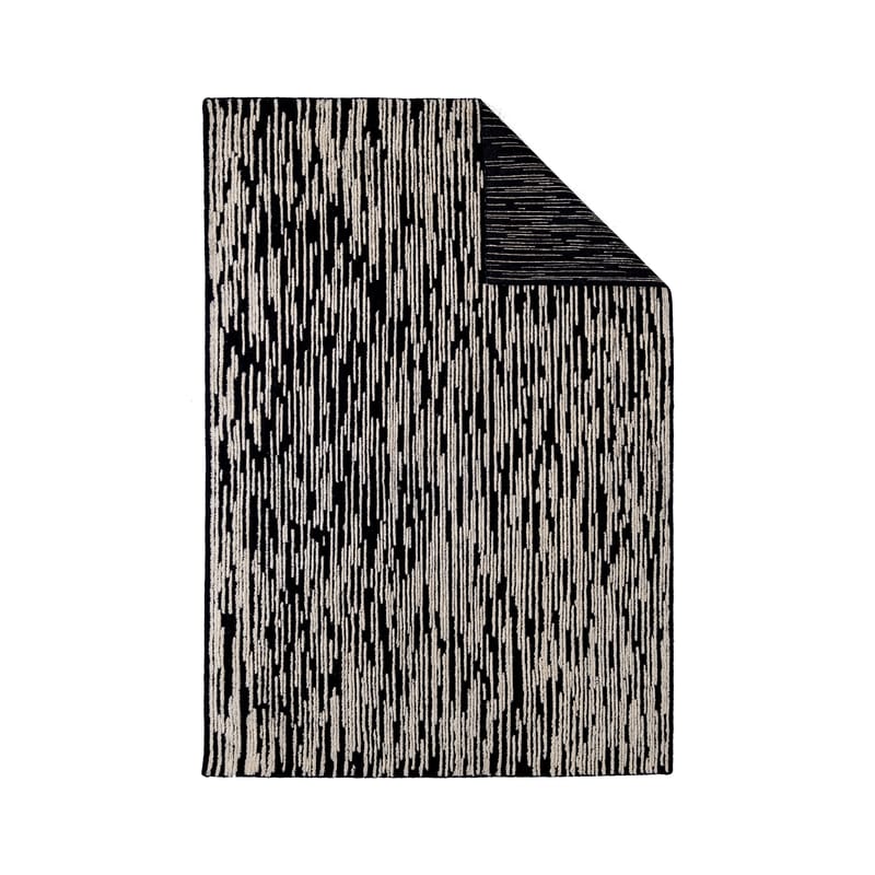 Décoration - Tapis - Tapis Doblecara 2 noir / 170 x 240 cm - Nanimarquina - Doblecara 2 / Beige & noir - Laine afghane