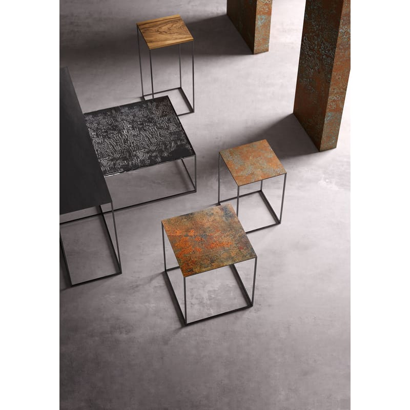 Copper metal cheap coffee table