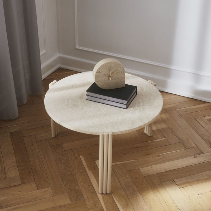 Travertine stone coffee shop table