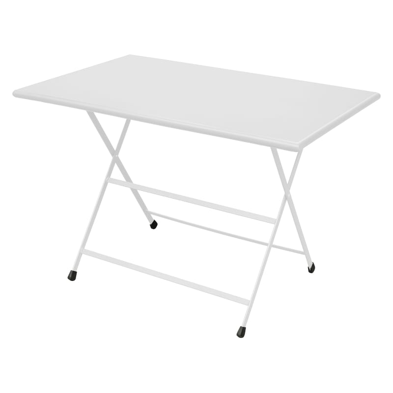 Outdoor - Garden Tables - Arc en Ciel Folding table - 110 x 70 cm - Folding by Emu - White - Varnished steel