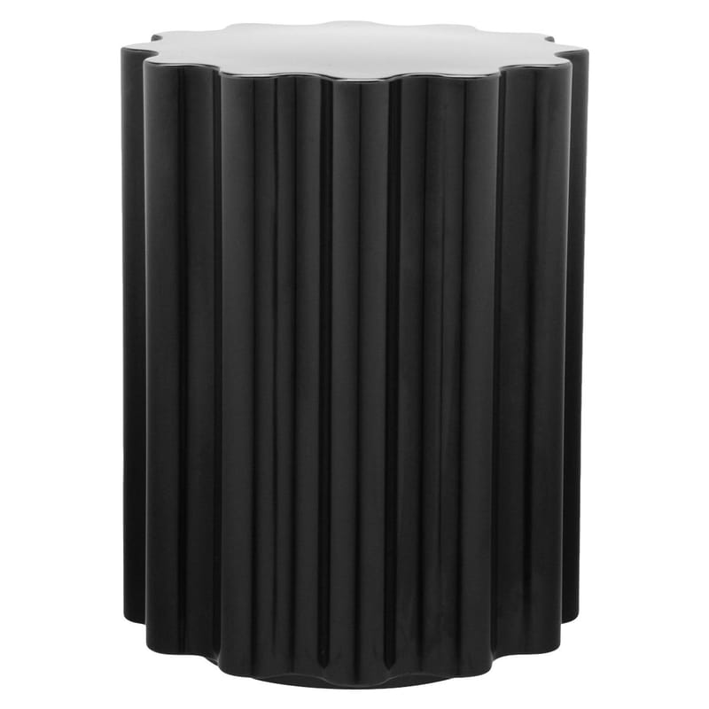 Möbel - Hocker - Hocker Colonna plastikmaterial schwarz / H 46 cm x Ø 34,5 cm - von Ettore Sottsass - Kartell - Schwarz - Polymer, thermoplastisch & eingefärbt