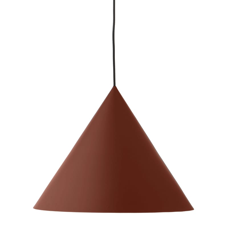 Luminaire - Suspensions - Suspension Benjamin XL métal rouge orange / Ø 46 x H 35 cm - Frandsen - Rouille mat - Métal peint