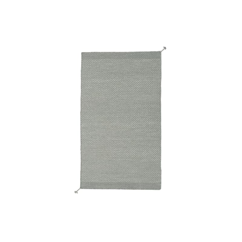 Décoration - Tapis - Tapis Ply tissu gris / 140 x 85 cm - Tissé main - Muuto - Gris - Laine
