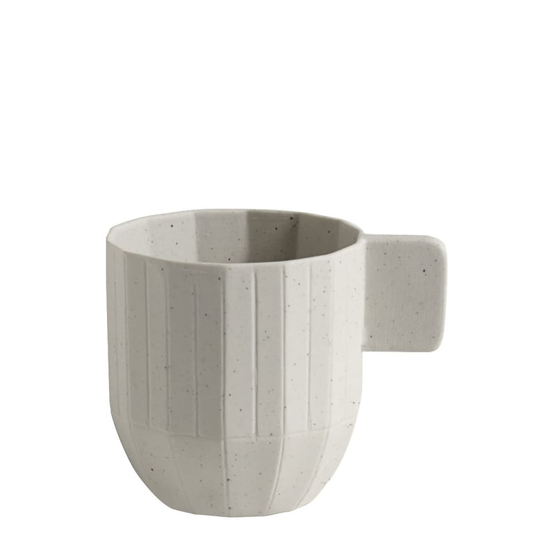Table et cuisine - Tasses et mugs - Tasse à espresso Paper Porcelain céramique blanc gris / En porcelaine - Hay - Tasse / Gris clair - Particules de métal, Porcelaine