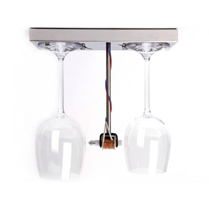 Dekoration - Spaßig und ausgefallen - Türklingel Bottoms Up Doorbell glas metall - DROOG DESIGN - POP CORN - Transparent - Stahl - Kristall, rostfreier Stahl