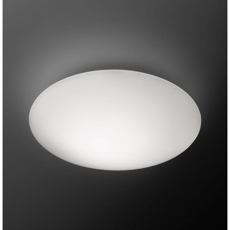 Luminaire - Appliques - Applique Puck LED verre blanc / Plafonnier - Ø 16 cm - Vibia - Ø 16 cm / Blanc - Verre soufflé